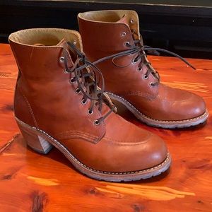Red Wing Clara boots in Oro Legacy leather